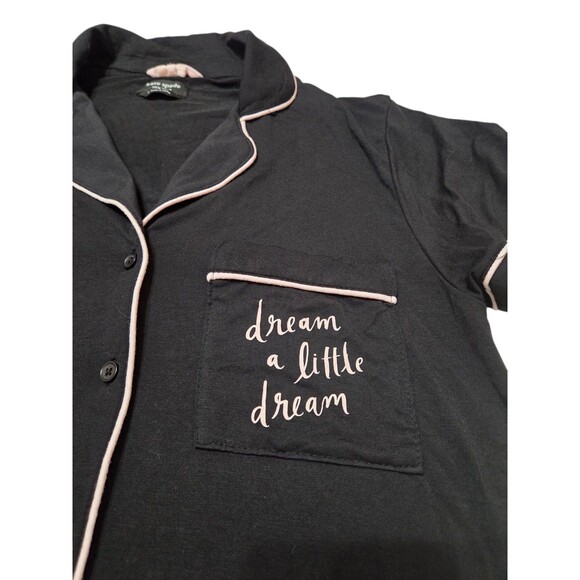Kate Spade New York Dream A Little Dream Jersey Knit Shorty Pajamas Black F14.1 - Picture 4 of 10